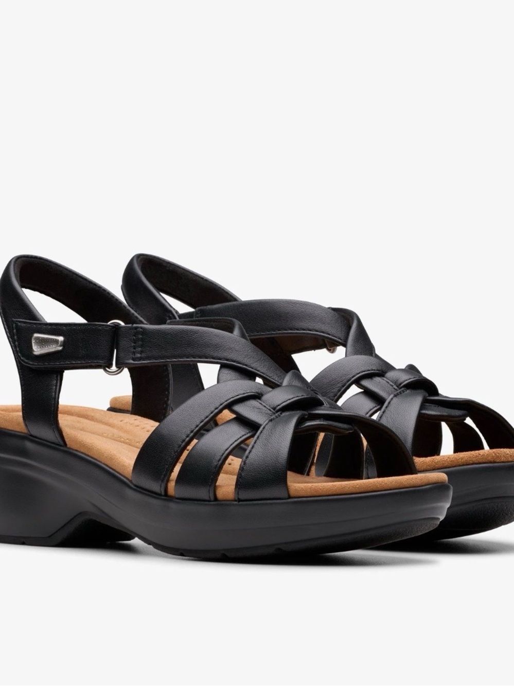 NIB Clark’s Tuleah Cross Black Leather 6.5